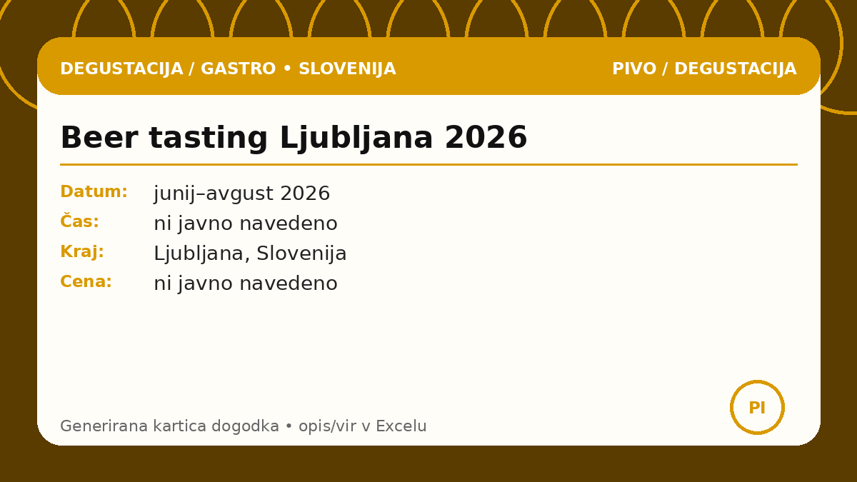 Дегустация пива Любляна 2026