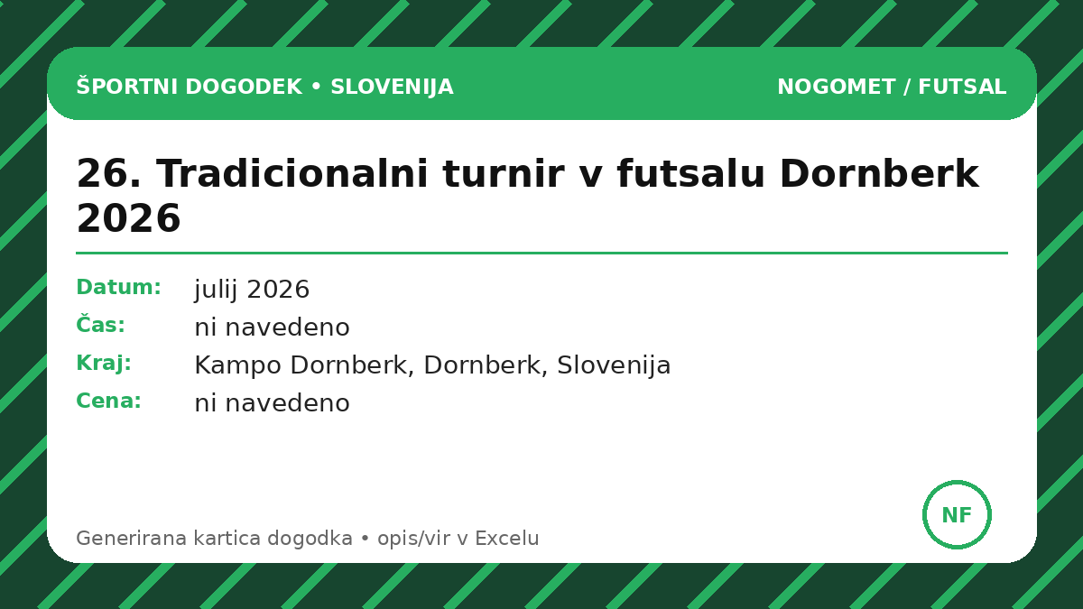 26-й традиционный турнир по футзалу Дорнберк 2026