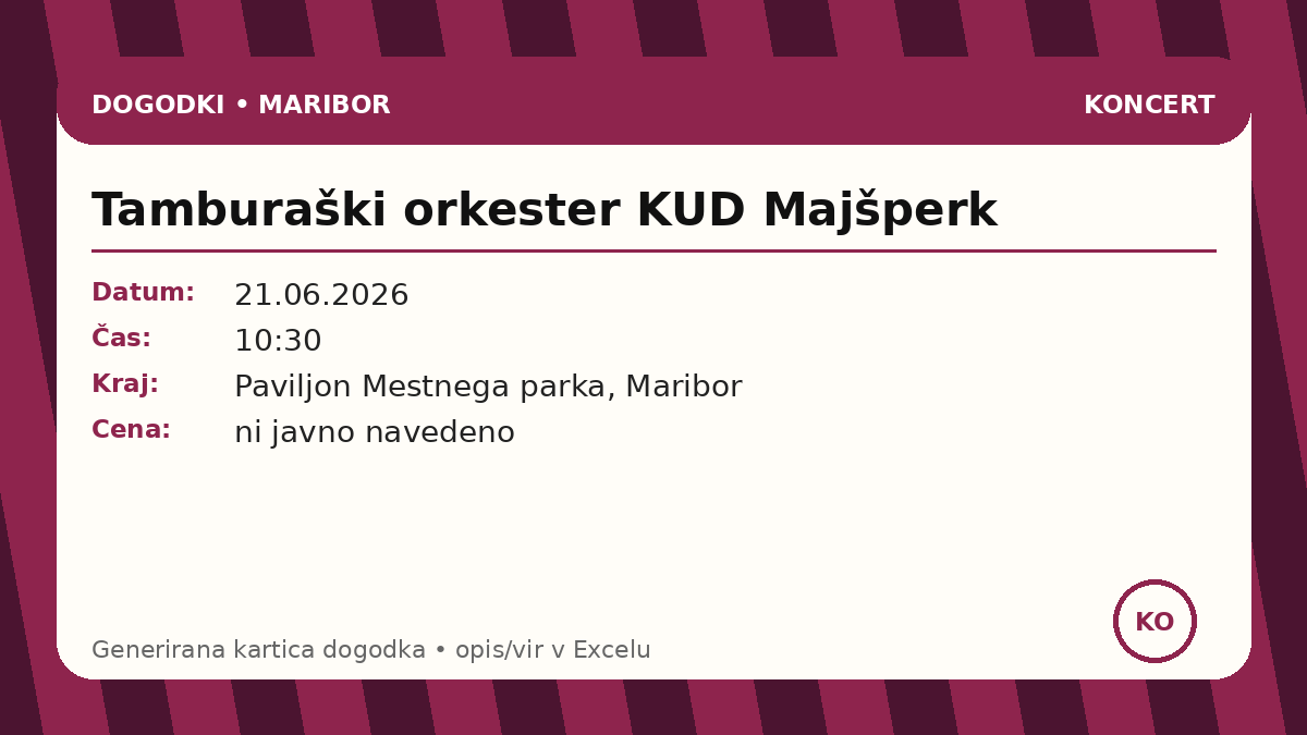 Тамбурашкий оркестр KUD Majšperk