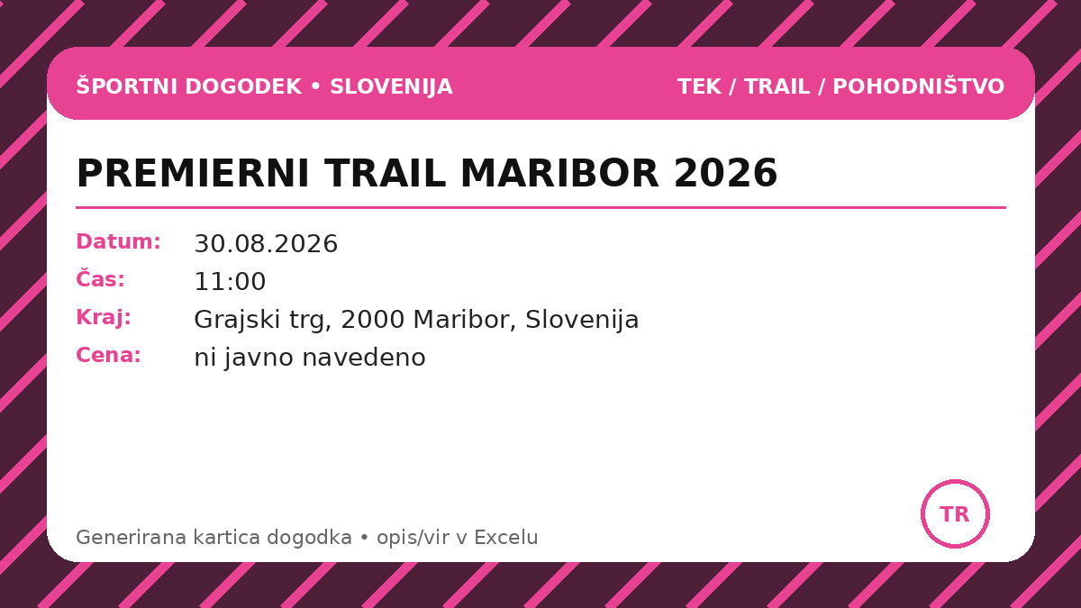 Премьерный Трейл Марибор 2026