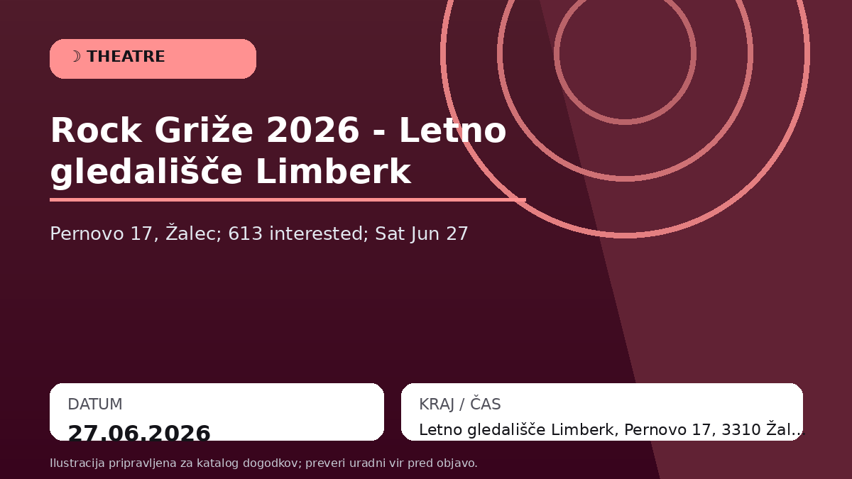 Rock Griže 2026 - Летний театр Лимберк