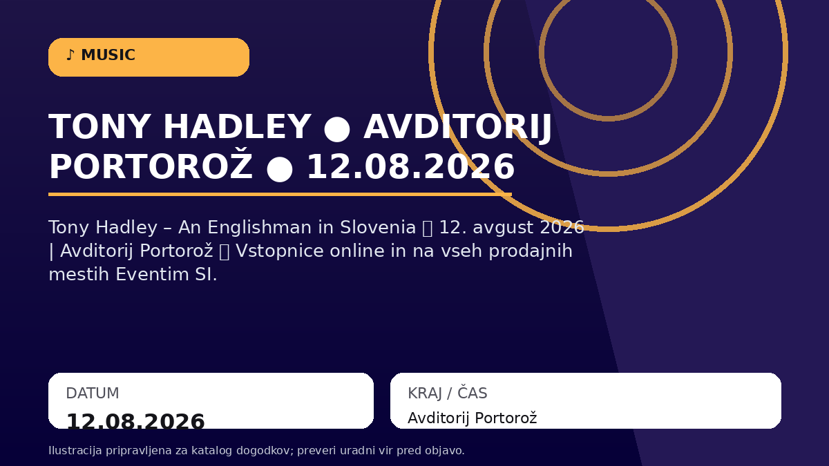 Тони Хэдли ● Аудиторий Порторож ● 12.08.2026