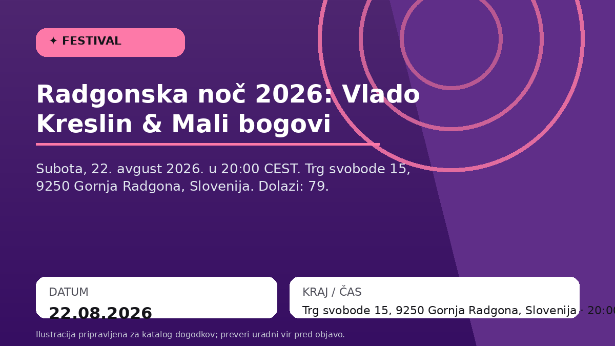 Радгонская ночь 2026: Владо Креслин и Мали богови